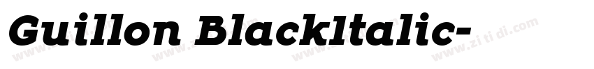 Guillon BlackItalic字体转换